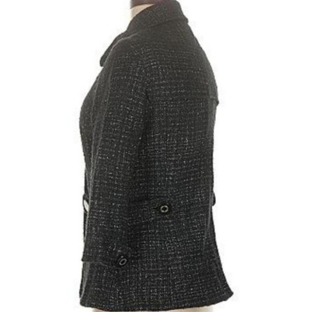 Wool T Burch Tweed Button Front lightweight designer Coat Final